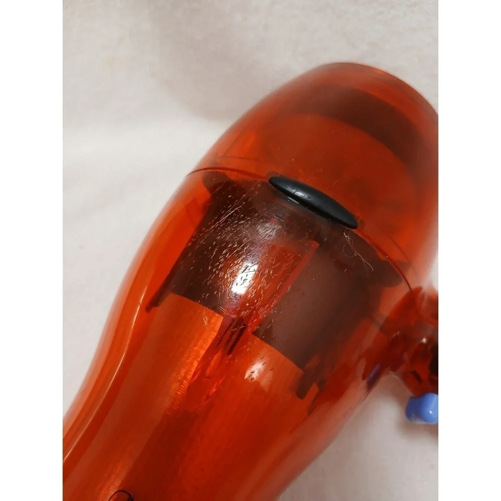 Rare Revlon Red TRANSPARENT Hair Dryer FULL Size Professional Powerful Salon